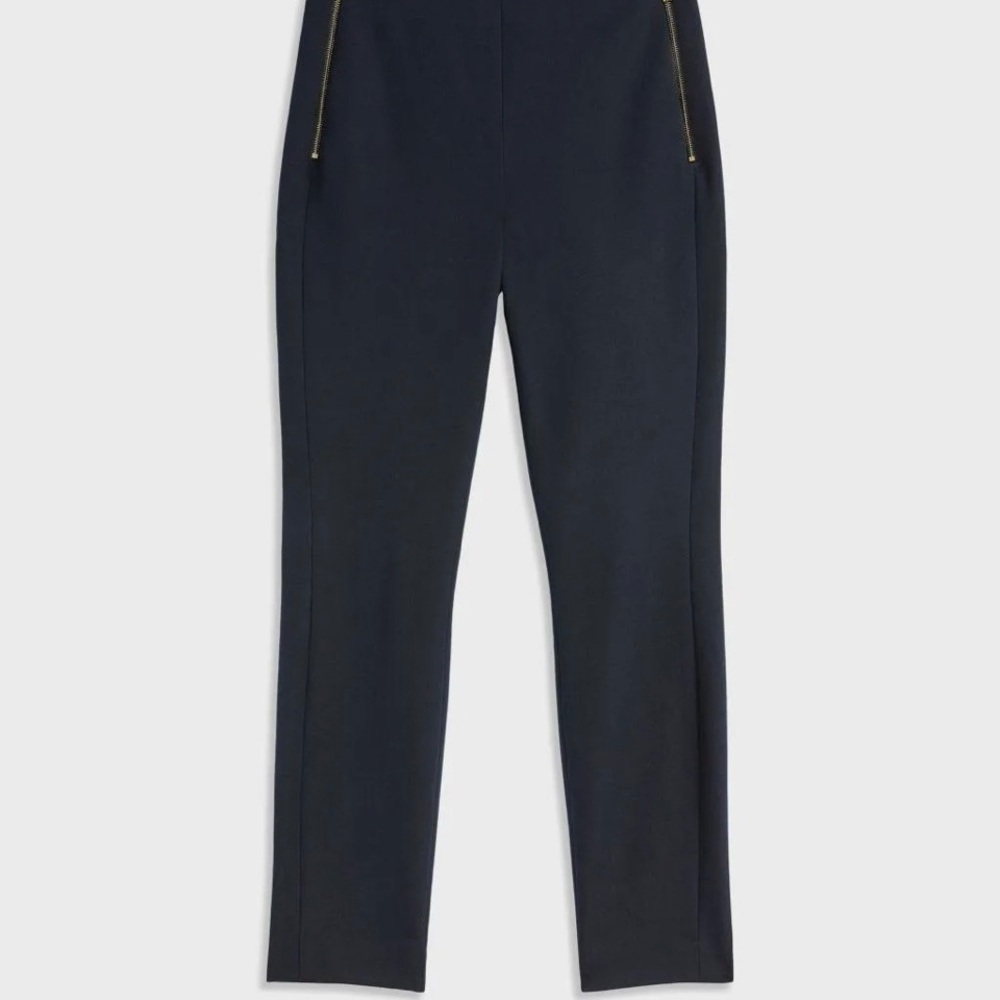 TED BAKER LONDON 
Black Skinny Ankle Grazer Pants, black cropped